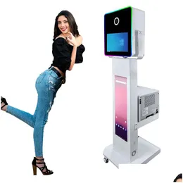 Lichtständer Booms Magic Mirror P O Booth für DSLR-Kamera mit 15,6 Zoll Touch Sn 29 Zoll LCD Selfie Obooth Hine Partys Events Drop D Ot123