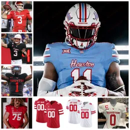 2023 BIG-12 Tank Dell Clayton Tune Custom Houston Cougars Football Jersey Ed Oliver Marquez Stevenson Andre Wares Wilson Whitley Greg Ward Case Keenum