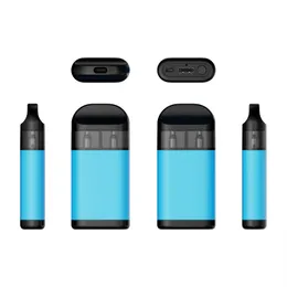 2024 Disposable Vaporizer Pen Empty 1ml+1ml Dual Carts Flavors Empty Oil Cartridge 265mAh Rechargeable Battery Pens For Thick Oil