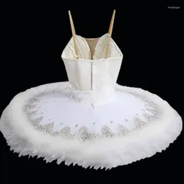 Stage Wear 2024 Bambini e donne White Swan Lake Ballet Tutu Gonne per ragazze Vestito da danza del ventre Costumi di performance carini