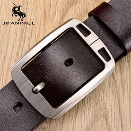 Jifanpaul Authentic Men's High Quality Classic Designer Advanced Retro Pin Buckle Men Leather Fashion Business Belt Belt Belt Belt