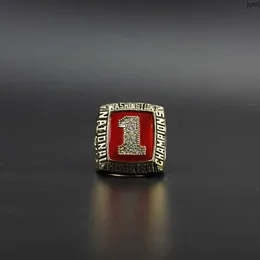 Designer Champion Ring Band Rings NCAA 1991 University of Washington Sled Dog Championship Ring