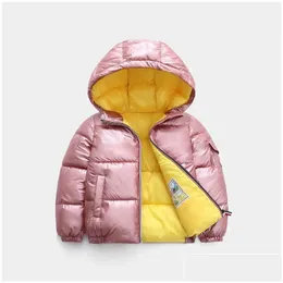 Down Coat Children039s Jacket Autumn and Winter Cotton Clothes Boys Girls Tjock Space Suit Warme Outwear Trend9181767 Drop Leverans B OTOF0