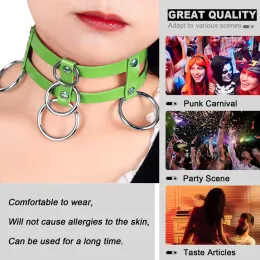 Torques Sexy Women Fashion Halloween Punk Punk Jewelry Netlace Goth Leather Leather Belt Belt Rock Dance Club Club Party Club