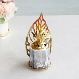 Candle Holders Alloy Ceramic Scented Stove Creative Essential Oil Lamp Holder Home Decoration Backflow Incense Burner