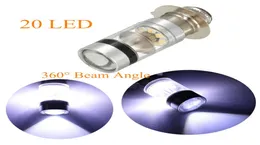 2x P15D H6M LED Motorcykelskoterlampa Strålkastardimma DRL Dual Light 20 SMD Hilo Beam Lamp7729000