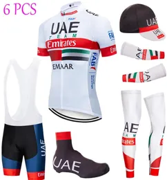 6PCS Set completo TEAM 2020 UAE maglia da ciclismo 20D pantaloncini da bici Set Ropa Ciclismo estate quick dry pro BICICLETTA Maillot bottoms wear4979554