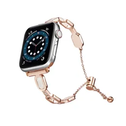 Apple Watch Bands Chain strap Top Quality Metal Strap For O-shaped marble bracelet strap metal Zinc alloy 38mm 40mm 41mm 42mm 44mm 45mm Women iwatch Series 1 2 3 4 5 6 7 SE