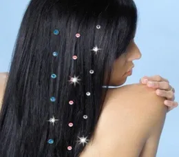 Neueste Edelstein Haarverlängerung Haarschmuck Clip in Kristall Flash trendige Braut Haarmacher bunte Dekoration Acrylglas Steine4067066