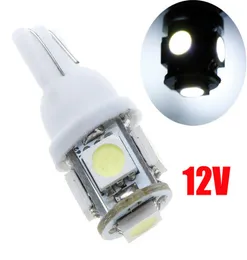 Super Bright White T10 194 168 2825 501 W5W 5050 5SMD LED -glödlampor Bil Interiör Dome Trunk Indicatior Door Bulb Apicell Plate Light 9205250