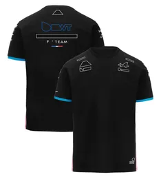 TDCQ Herren Polos Mens T-Shirts F1 Team 2024 T-Shirt Formel 1 New Season Racing Anzug Polo-Shirt T-Shirt-Fans Tops Sommer Herren Black T-Shirt Plus Size