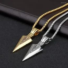 Подвески FEEHOW, модное мужское ожерелье с треугольной стрелкой, подвеска в стиле хип-хоп, аксессуары для юбилея в стиле панк