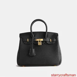Echte Ledertaschen Trusted Luxus-Handtasche Modische und beliebte klassische Platin-Tasche mit Lychee-Muster für Damen High-End-Tasche und großes Fassungsvermögen S mit LOGO HB1W