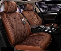 Universal Fit Akcesoria samochodowe Okładki siedzeń dla sedan luksusowy model PU skóra przylegająca do pięciu siedzeń w pełni przestarzały design fotela Cove5456990
