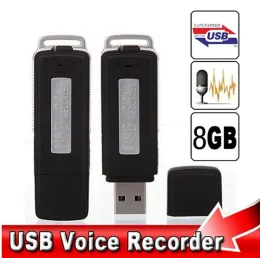 Inspelare Yrke 8GB Digital USB Voice Recorder Mini Dicafon WAV Audio Recording Pen Mp3 Music Format U Flash Gravador de Voz