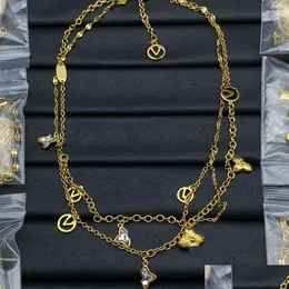 Pingente colares designer colar marca qualidade jewlery para mulheres placa de identificação jóias presente gota entrega pingentes dhf9w
