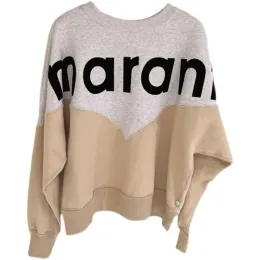 Tasarımcı Isabel Moda Hoodie Sweatshirt Sıradan Stil Sıcak Mektup Yuvarlak Boyun Gevşek Külot Çok yönlü kadınlar Uzun Sleeve Hoodies Sweater Teps Isabel Marant L8no