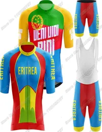 2022 Eritrea National Team Cycling Jersey Set Summer Cycling Clothing Men Road Bike Shirts Suit Bicycle Bib Shorts MTB Maillot2624322