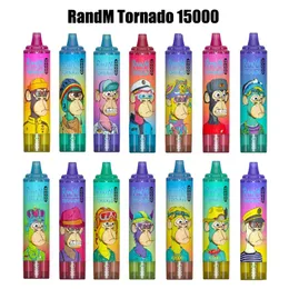 Original Randm Tornado 15000 puffs engångsvape 25 ml pod med batteri och ejuice display led skärm 41 smaker fumot 15k 7000 puff e cigarett 9000 proffs