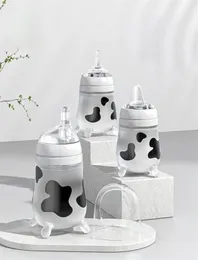 Silikonowa butelka karmiącego dziecko słodkie krowie naśladujące mleko matki dla urodzonych anticolickich antychokingowych zasilaczy mleka antychokującego 2201157699252