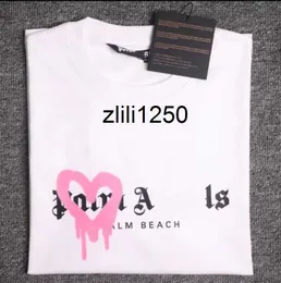 Mens T shirts 2023 Summer Mens Palmes Angels t Shirt Graffiti T shirt Palms Palmangel City Designer Limited Inkjet Letter Printing Womens Angles Tees
