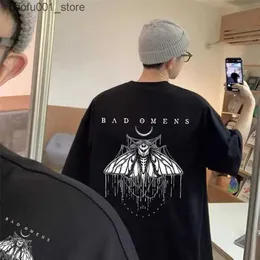 メンズTシャツバッドオメンズバンドグラフィックTシャツ半袖カップルロックパンクゴシックストリートウェア男性トップスTシャツメンヴィンテージ特大TシャツQ240220