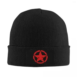 BERETS America America Tactical Military Star Skullies Beanies Caps 멋진 겨울 따뜻한 남녀 니트 모자 성인 유니쉬 한 보닛 모자