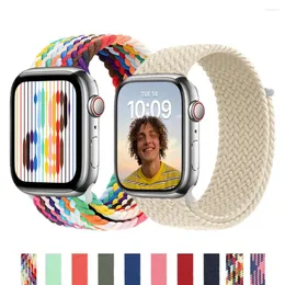 Watch Bands Band For Apple Strap 44mm 40mm 45mm 41mm 42mm Ultra 49mm Correa Braided Solo Loop Bracelet Series 7 3 5 Se 6 8