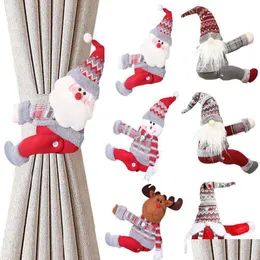 Juldekorationer 15 Stil Julgardin Buckle Santa Snowman S Holback Fastener Clamp Decorations Drop Delivery Home Garden DH4Q7