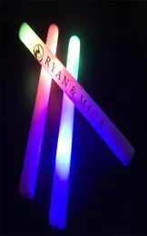 30PCS RGB LED Glow Sticks عصا الإضاءة لحفل الزفاف حفل عيد ميلاد مخصص Y2010153339688