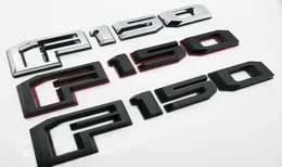 1x Nero Rosso Argenteo F150 Adesivo laterale per auto Portellone posteriore Distintivo dell'emblema Premium 3D Targhetta di ricambio per 2015-2018 F1502414343