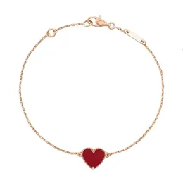 Czterolistna koniczyna designerka Kobiety Kobiety Oryginalne wysokiej jakości naszyjniki 925 Srebrny Naszyjnik Miłości Women 18K Rose Gold Heart Bransoleta Agat Agat Agat