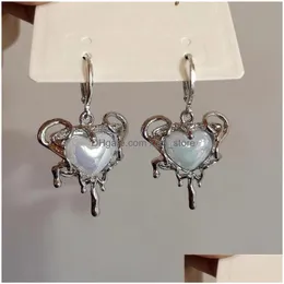 Dangle Chandelier Brincos Vintage Harajuku Irregar Amor Coração Pingente Moda Mulheres Criativas Incomuns Y2K Emo Aestheitc Jóias Ac Dhybw