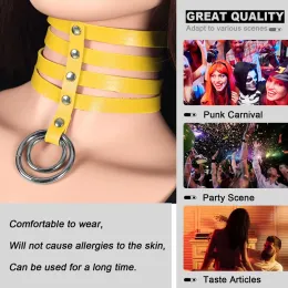 Moment Pole Dance Leather Belt Sexig Women Fashion Halloween Punk Collar Jewelry Halsband Goth Rock Dance Accessories Choker Party Club