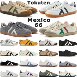 Disgner açık koşu ayakkabıları Tiger Meksika 66 Tokuten Düşük Üstler Üçlü Siyah Birch Beyaz Airy Yeşil Fatura Fatura Birch Gümüş Kadın Spor Eğitmenleri Boyutu 4-11