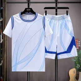 Teenage Ice Silk Snabbtorkning Kort ärm T-shirt för pojkar Middle och gymnasieelever Sportdräkt Big Summer Clothes Basketball