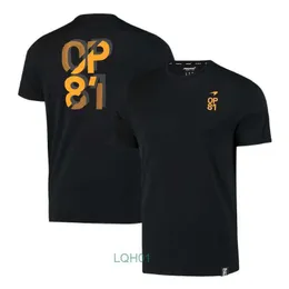 Homens camisetas 2024F1 Racing Suit McLaren Racing Team Competição Mesmo em torno do pescoço de secagem rápida de manga curta respirável terno de corrida Mens Club 3H2N