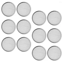 Louça 12pcs Mason Jar Filtro Cap Resistente Aço Inoxidável Brotando Tampa Malha Prático Filtro Vazio