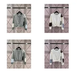 Famous sweater new long sleeve cardigan Knitwear Pullover Jumprt Female Clothing Solid clothes Geometric peinted sweaters white gray luxury brand clothing