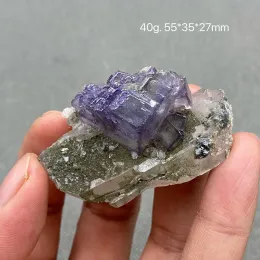 펜던트 100% 자연 중국 야오 갱 Xian Fluorite Crystal Rough Quartz