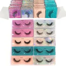 5/10/30/50/100Pcs eyelashes 3D natural false eyelashes fluffy soft cross comic loose eyelashes Wispy natural eyelashes extended makeup 240220