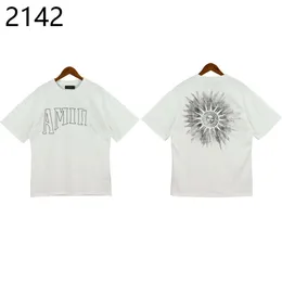 2024 남성 T 셔츠 여성 Amaris 디자이너 인쇄 Tees Tees Fashion Man 티셔츠 품질면 캐주얼 한 짧은 슬리브 럭셔리 힙합 스트리트웨어 Tshirts A Miris White Qr