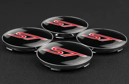 4st 5660mm St Logo Car Wheel Center Caps Emblem för Ford St Fusion Everest Escaporer Edge Mondeo Focus EcoSport Fiesta5922869