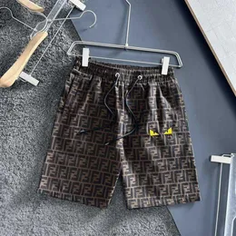 a versão correta do Little Monster Old Buddha Shorts com estampa completa para homens verão fino vaca tendon calças jacquard marca moderna tamanho grande 5 pontos