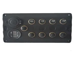 12V lub 24 V DC 4 Gang 5 Breakers LED Wodoodporny przełącznik panelu przełączający łódź morska RV new4010140