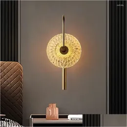 Lampy ścienne Noc Luksusowe nordyckie nowoczesne dekoracje światła sypialnia El Deco Maison Gaming Decoration Dekoracja upuszczenia