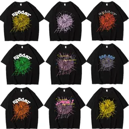 メンズのTシャツデザイナースパーフーディーヤングサグTシャツヒップホップメンズとレディース高品質のプリントスパイダーパウダープルオーバーヨーロッパサイズXSXXL