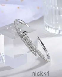 Donia Jewelry Luxury Bangle Nail Bracelet 과장된 티타늄 강철 미세한 지르콘 지르콘 선물 유럽 및 미국 패션 디자이너 Box EV7P