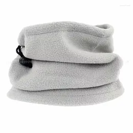 Bandane unisex invernali in finto pile scaldacollo con coulisse antivento copertura per il viso ciclismo multifunzionale sciarpa tubo sci Buff