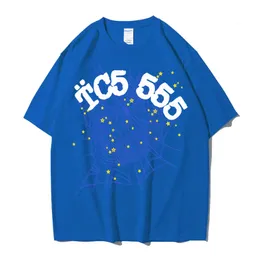 Tasarımcı SP5der Young Thug T-Shirt Hip Hop Erkek ve Kadın Hoodie Yüksek Kaliteli Basılı Örümcek Toz Kazaklığı 5555555 Avrupa Boyutu XS-XXL VG4A